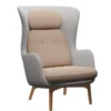 Fotel Ro Jh2 Tkaninacapture Grey + Capture Pink Sand Fritz Hansen
