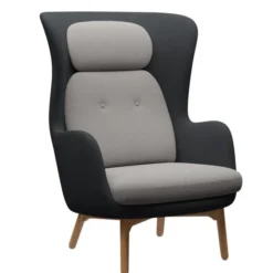Fotel Ro Jh2 Tkanina Christianshavn Dark Grey + Christianshavn Beige Fritz Hanse