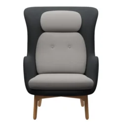 Fotel Ro Jh2 Tkanina Christianshavn Dark Grey + Christianshavn Beige Fritz Hanse