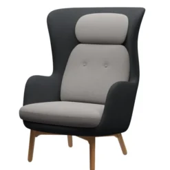 Fotel Ro Jh2 Tkanina Christianshavn Dark Grey + Christianshavn Beige Fritz Hanse