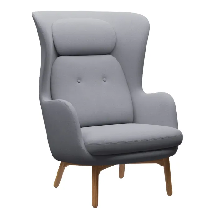Fotel Ro Jh2 Tkanina Christianshavn Light Grey Fritz Hansen