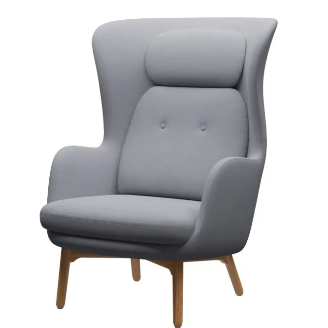 Fotel Ro Jh2 Tkanina Christianshavn Light Grey Fritz Hansen