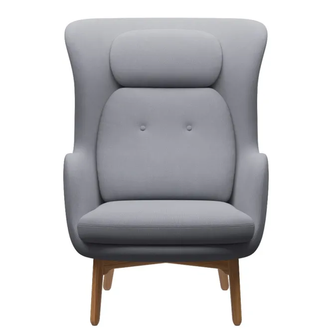 Fotel Ro Jh2 Tkanina Christianshavn Light Grey Fritz Hansen