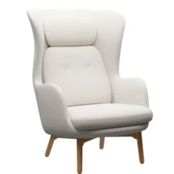 Fotel Ro Jh2 Tkanina Fame White Fritz Hansen