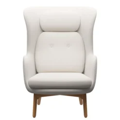 Fotel Ro Jh2 Tkanina Fame White Fritz Hansen