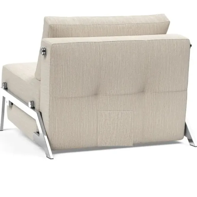 Fotel Rozkładany Cubed Chromowana Podstawa Blida Sand Grey Innovation