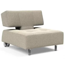 Fotel Rozkładany Long Horn Boucle Beige Innovation