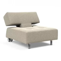 Fotel Rozkładany Long Horn Boucle Beige Innovation
