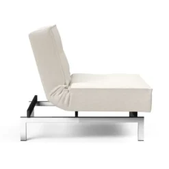 Fotel Rozkładany Splitback Boucle Off-White Chrom Innovation