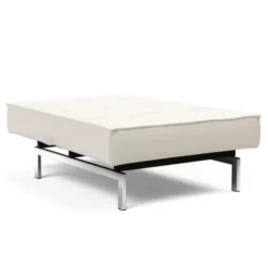 Fotel Rozkładany Splitback Boucle Off-White Chrom Innovation