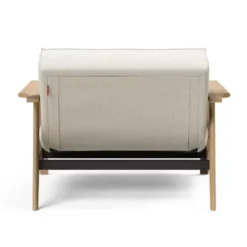 Fotel Rozkładany Splitback Frej Dąb Naturalny Boucle Off-White Innovation