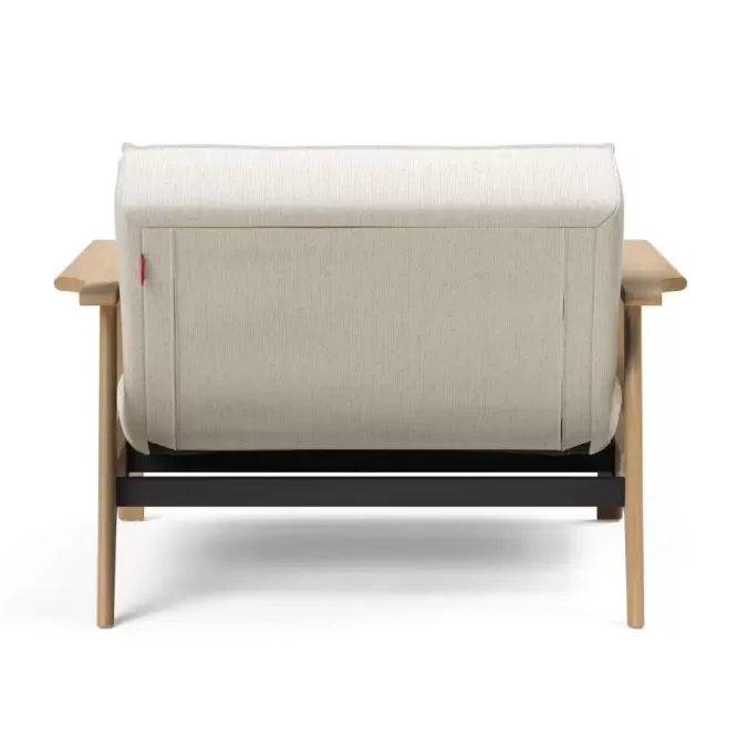Fotel Rozkładany Splitback Frej Dąb Naturalny Boucle Off-White Innovation
