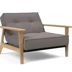 Fotel Rozkładany Splitback Frej Dąb Naturalny Dance Grey Innovation