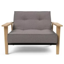 Fotel Rozkładany Splitback Frej Dąb Naturalny Dance Grey Innovation