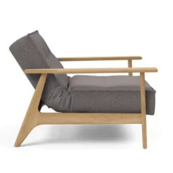 Fotel Rozkładany Splitback Frej Dąb Naturalny Dance Grey Innovation