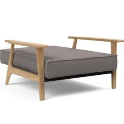 Fotel Rozkładany Splitback Frej Dąb Naturalny Dance Grey Innovation
