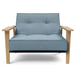 Fotel Rozkładany Splitback Frej Dąb Naturalny Light Blue Innovation