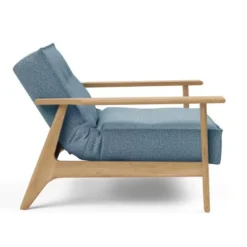 Fotel Rozkładany Splitback Frej Dąb Naturalny Light Blue Innovation
