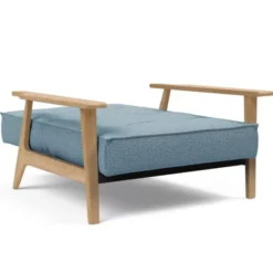 Fotel Rozkładany Splitback Frej Dąb Naturalny Light Blue Innovation