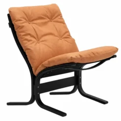 Fotel Siesta Classic Low - Brązowa Skóra, Czarny Dąb Lk Hjelle