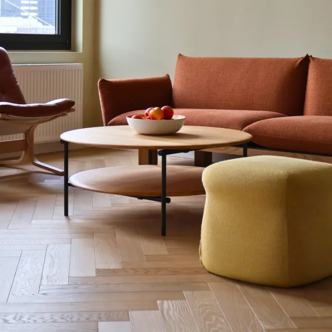 Fotel Siesta Classic Low - Brązowa Skóra, Czarny Dąb Lk Hjelle
