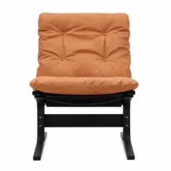 Fotel Siesta Classic Low - Brązowa Skóra, Czarny Dąb Lk Hjelle
