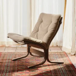 Fotel Siesta Classic Low - Ciemnobrązowa Skóra, Czarny Dąb Lk Hjelle