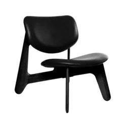 Fotel Slab Czarny Dąb, Czarna Skóra Tom Dixon
