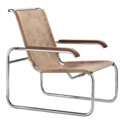 Fotel S 35 L Skórzany Brązowy Thonet