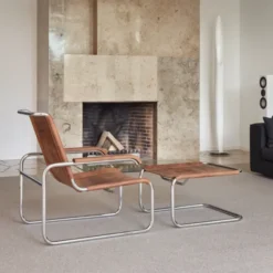 Fotel S 35 L Skórzany Brązowy Thonet