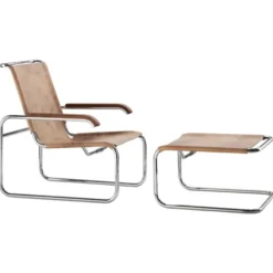 Fotel S 35 L Skórzany Brązowy Thonet