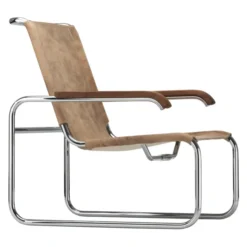 Fotel S 35 L Skórzany Brązowy Thonet