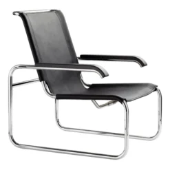 Fotel S 35 L Skórzany Czarny Thonet