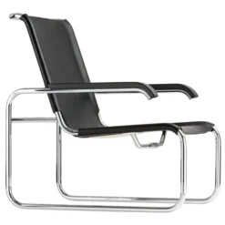 Fotel S 35 L Skórzany Czarny Thonet