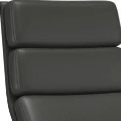 Fotel Soft Pad Chair Ea 222 Skóra Naturalna Nero - Podstawa Czarna Vitra
