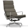 Fotel Soft Pad Chair Ea 222 Tkanina Laser Warm Gray - Podstawa Aluminiowa Vitra