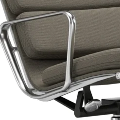Fotel Soft Pad Chair Ea 222 Tkanina Laser Warm Gray - Podstawa Aluminiowa Vitra