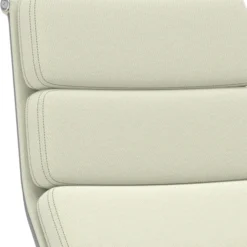 Fotel Soft Pad Chair Ea 222 Tkanina Track Soft Cream - Podstawa Aluminiowa Vitra