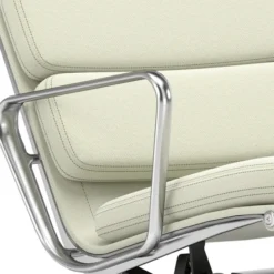 Fotel Soft Pad Chair Ea 222 Tkanina Track Soft Cream - Podstawa Aluminiowa Vitra