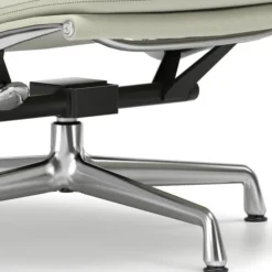 Fotel Soft Pad Chair Ea 222 Tkanina Track Soft Cream - Podstawa Aluminiowa Vitra