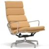 Fotel Soft Pad Chair Ea 222 Tkanina Track Cognac-Mustard - Podstawa Aluminiowa V