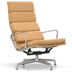Fotel Soft Pad Chair Ea 222 Tkanina Track Cognac-Mustard - Podstawa Aluminiowa V