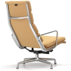 Fotel Soft Pad Chair Ea 222 Tkanina Track Cognac-Mustard - Podstawa Aluminiowa V