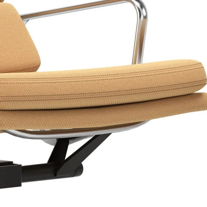 Fotel Soft Pad Chair Ea 222 Tkanina Track Cognac-Mustard - Podstawa Aluminiowa V