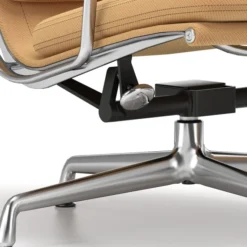 Fotel Soft Pad Chair Ea 222 Tkanina Track Cognac-Mustard - Podstawa Aluminiowa V
