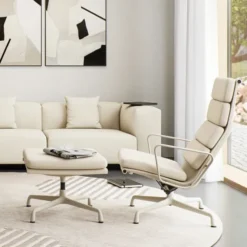 Fotel Soft Pad Chair Ea 222 Tkanina Cosy 2 Nutmeg - Podstawa Czarna Vitra