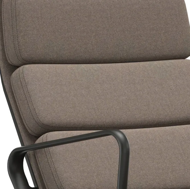 Fotel Soft Pad Chair Ea 222 Tkanina Cosy 2 Nutmeg - Podstawa Czarna Vitra