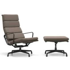 Fotel Soft Pad Chair Ea 222 Tkanina Cosy 2 Nutmeg - Podstawa Czarna Vitra