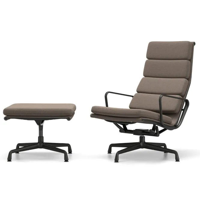 Fotel Soft Pad Chair Ea 222 Tkanina Cosy 2 Nutmeg - Podstawa Czarna Vitra