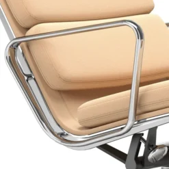 Fotel Soft Pad Chair Ea 222 Tkanina Track Mustard - Podstawa Aluminiowa Vitra